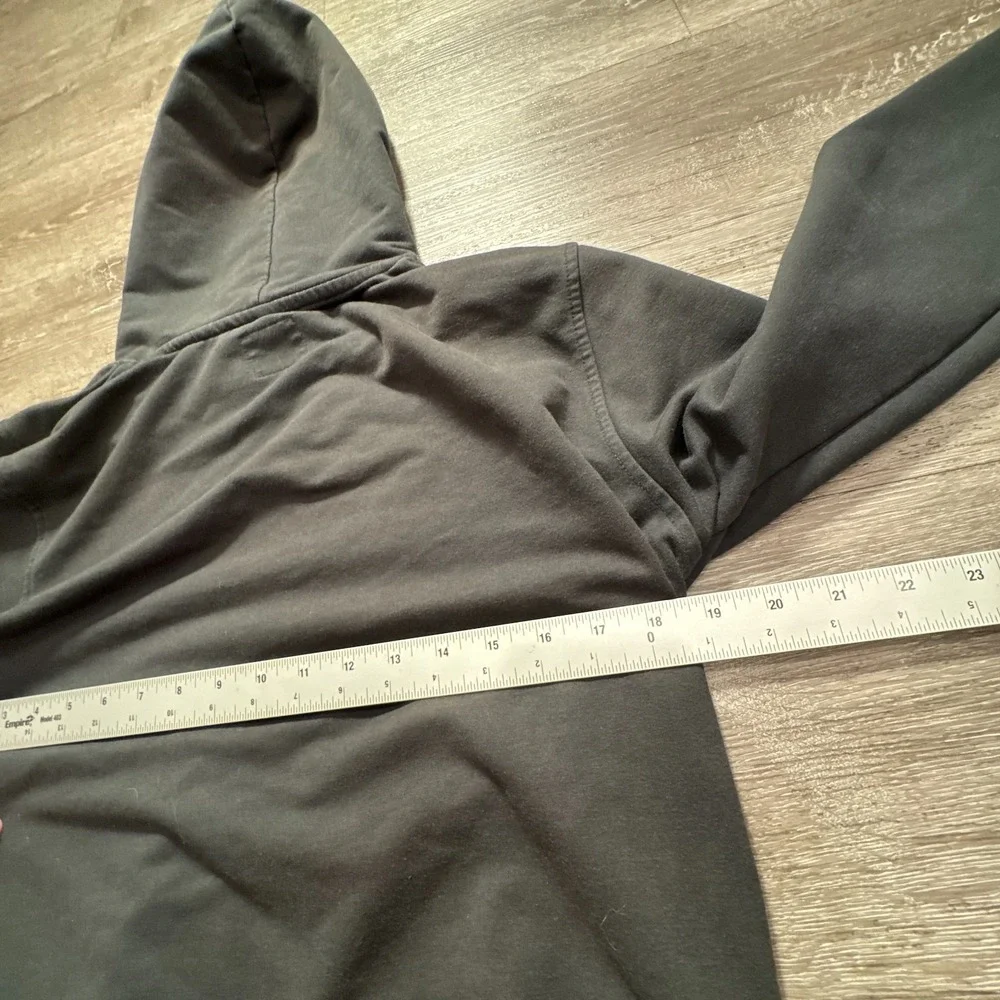 Cuts Hoodie Mens Large Black Cotton Classic Pullover Athleisure Minimal Lounge